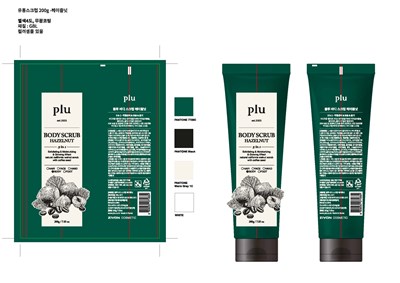 3.plu Body Scrub Hazelnut